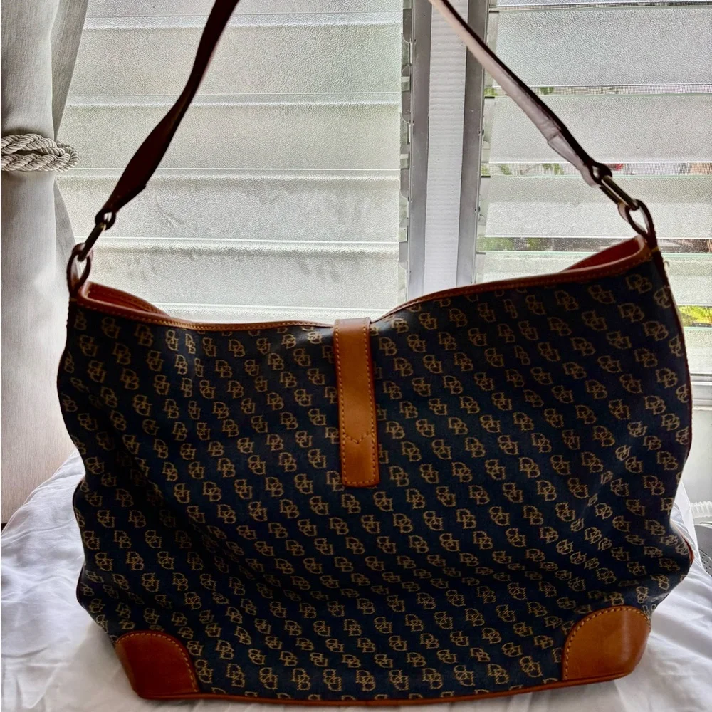 Dooney & Bourke denim Shoulder Bag with Monogram